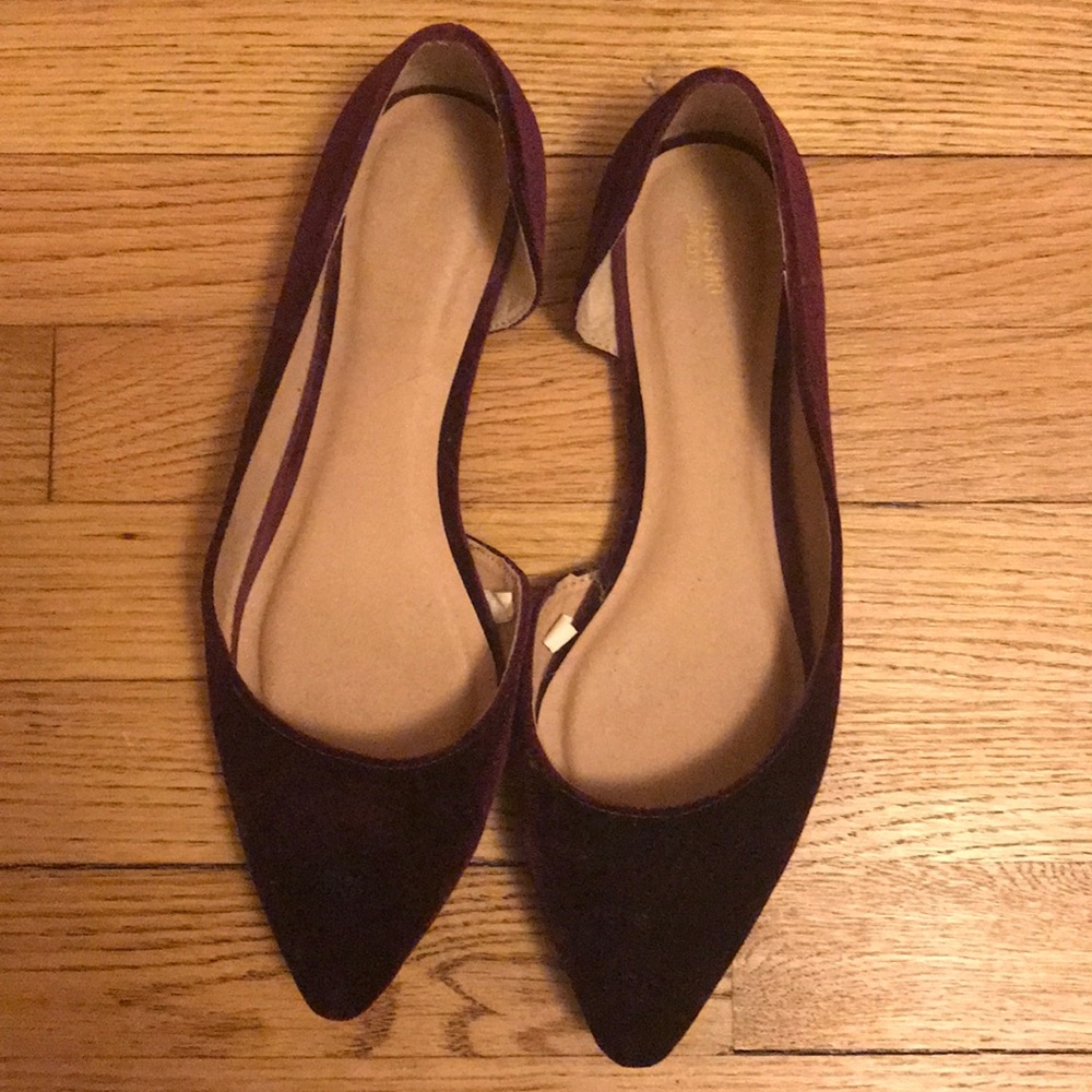 Purple Velvet Flats